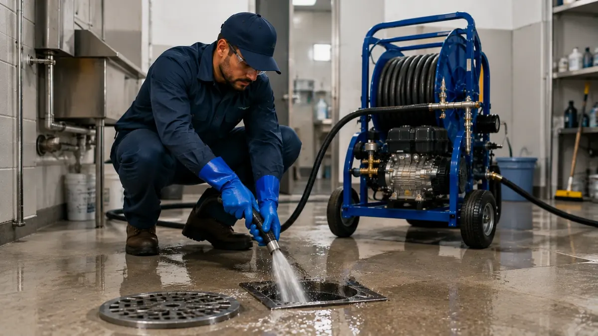 Floor Drain Hydro Jet Cleaning in Weldon