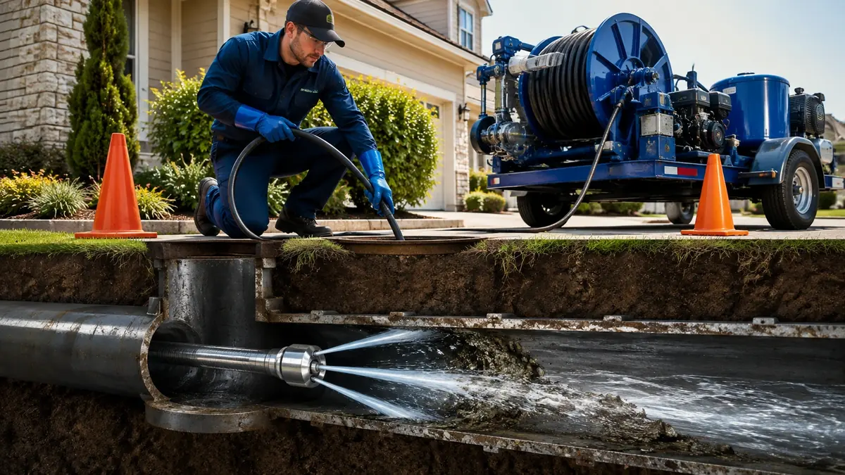 Main Sewer Line Hydro Jet Cleaning in Weldon