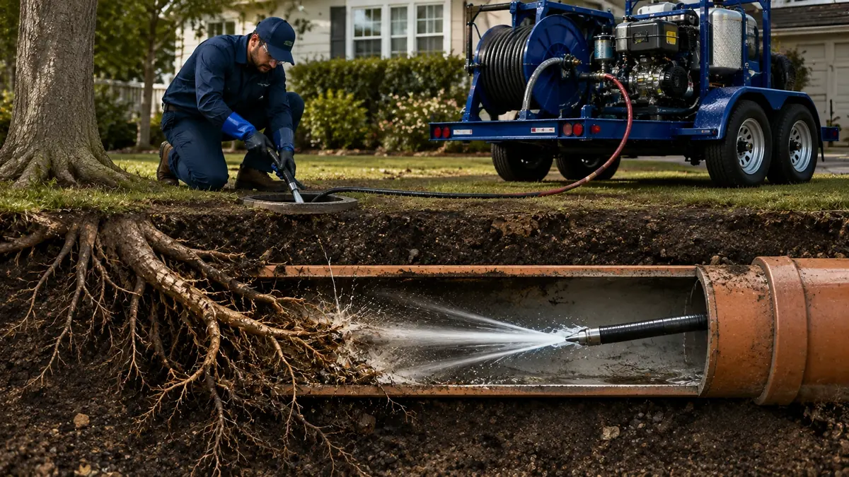Tree Root Removal with Hydro Jetting in Weldon